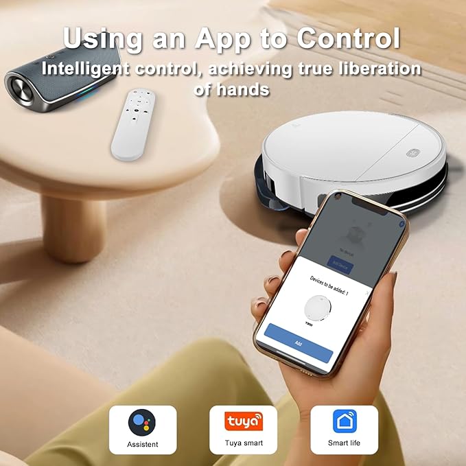 Robot Vacuum and Mop Super Thin 2 in 1 Robotic Vacuum Cleaner Up to 4500Pa Suction with Schedule Clean Mute Super Remote Control/App/Voice utomatic Recharge Ideal for Pet Hair Vacuums All Floors