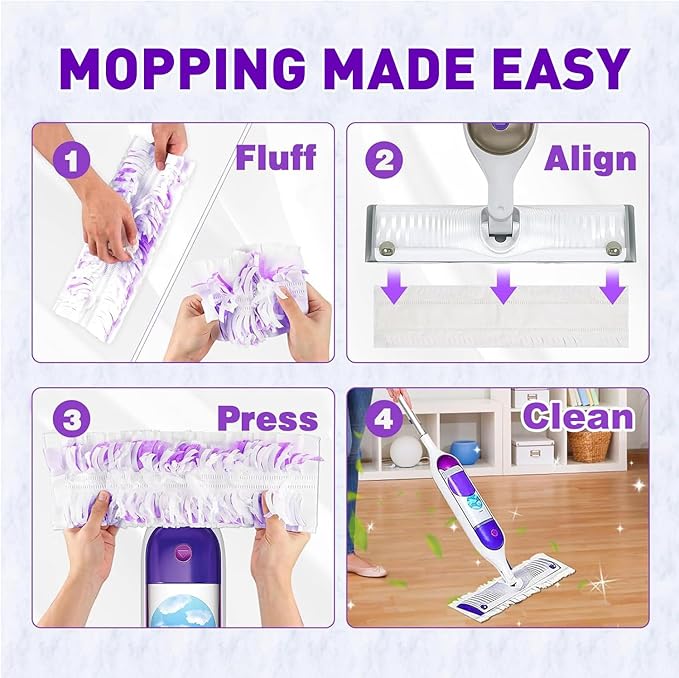 Power Mop Pads Refills for Swiffer PowerMop Multi-Surface Mopping Pad Disposable Replacement Mop Refill Pads Compatible with Swiffer PowerMop,Works Perfect on Almost and Surface,28 Count.