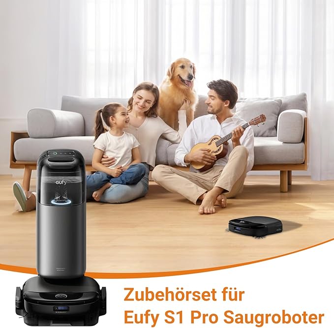 Bpbdzz 25 Count S1 Pro Omni Accessories for Eufy Robot Vacuum Omni S1 Pro: 1 Main Brushes, 1 Roller Mops, 4 Filters, 6 Side Brushes, 6 Dust Bags, 6 Scented Tablets,1 Cleaning Brush