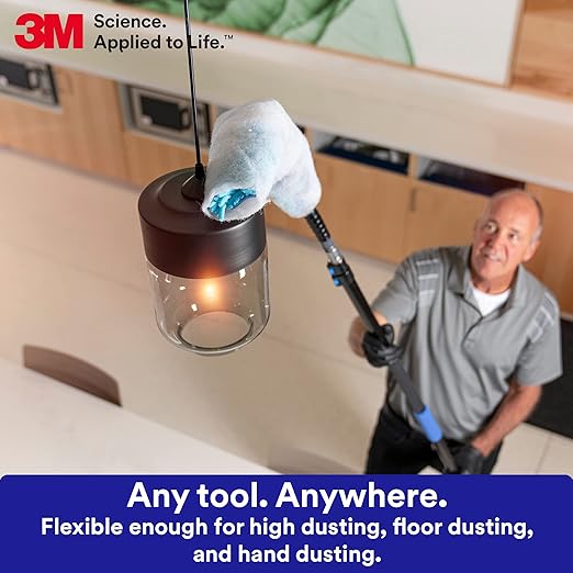 3M Easy Trap Sweep and Dust Sheets, 1 Roll of 250 8" x 6" Sheets, Disposable Easy Sweep Floor Duster, Picks Up 8x More Dirt, Dust, Sand, Hair, Works on Dry or Wet Surfaces, 55654W
