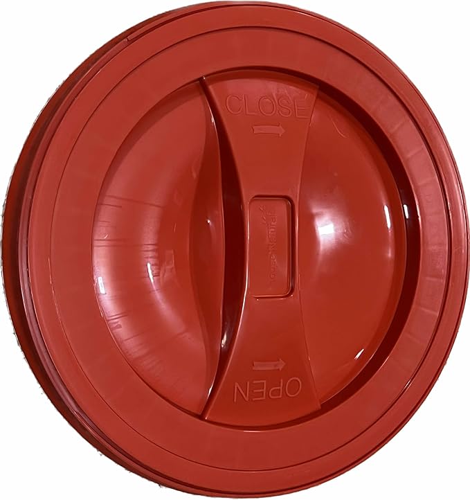 House Naturals 2 Gallon White Bucket with Screw on Lid - Pack of 3 Made in USA contrainers (White Buckets with Red Lids)