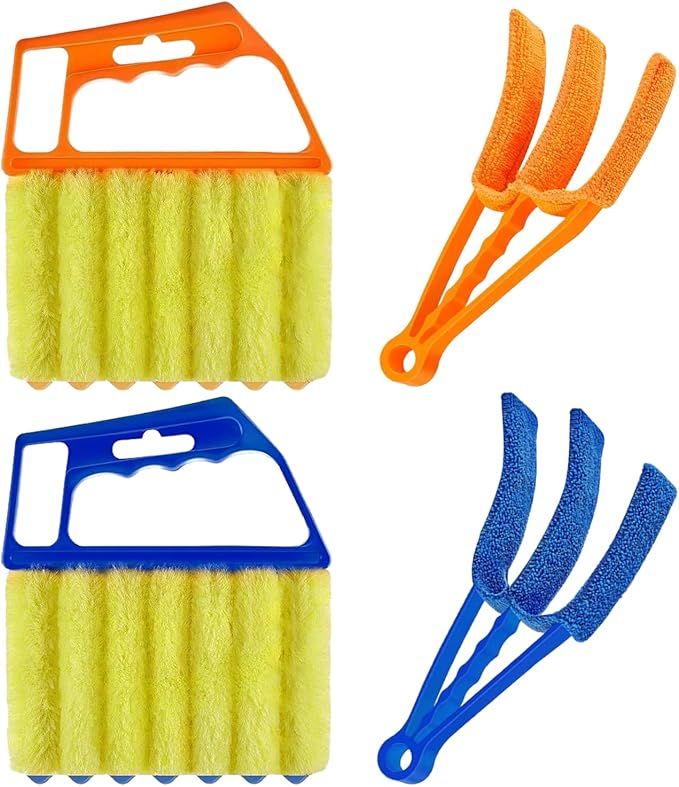 Blind Cleaner Duster Tool Microfiber Washable Cleaning Tools for Ceiling Fan Cleaner Duster and Blind Cleaner; Suitable for Louvers, Air Conditioning Vents, and Ceiling Fans (4-Pack)