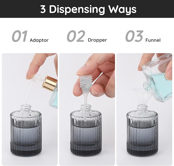 Segbeauty 1oz Glass Perfume Atomizer Empty, 1pcs Black Mini Travel Perfume Bottle Refillable, 1pcs Green 30ml Fine Mist Travel Cologne Atomizer Sprayer, Small Cologne Spray Bottle with Refill Tool Kit