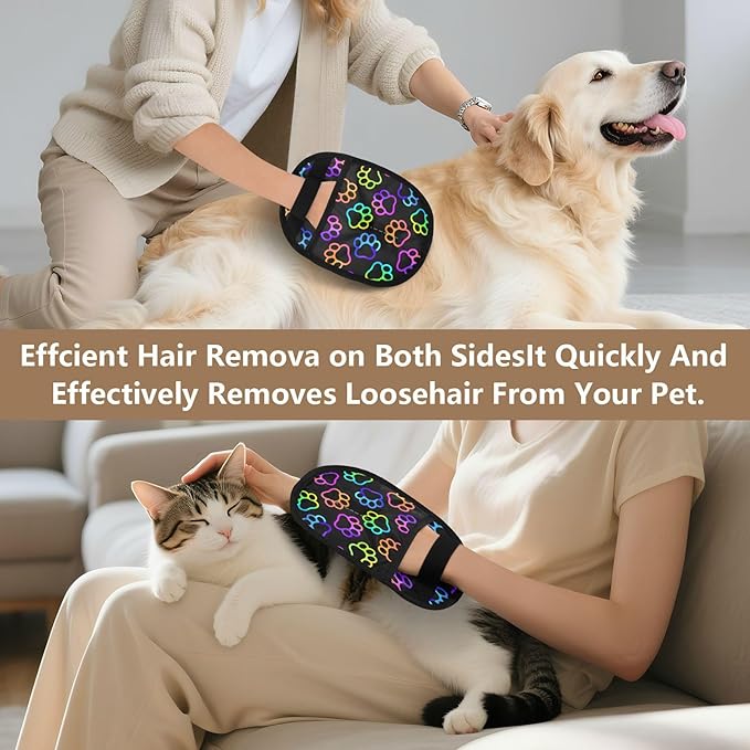 CHPGPUG Paw Pet Hair Removal Glove for Cats & Dogs Reusable Pet Hair Removal Glove pet Hair Electrostatic Gloves