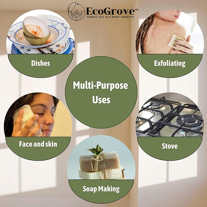 Loofah Sponges 100% All Natural BPA Free Loofahs for Dishes, Face, Soap Making, Shower, Exfoliating Eco-Friendly Biodegradable 30 Pack Compressed (Loofah)