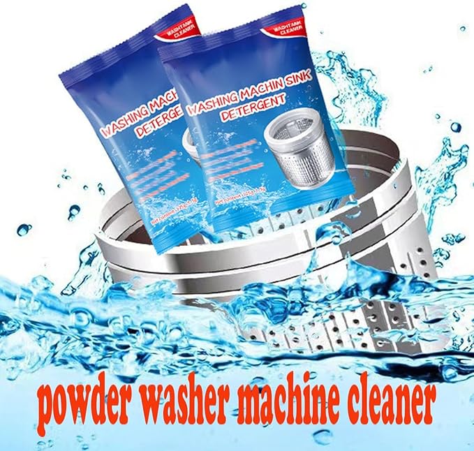 Powerful Stain Remover Washer Tank Cleaner, Washing Machine Deep Cleaner Front Loader Top Load, Heavy Duty Stubborn Stain Cleaner, Household Descaler For Drum, Tub & All Internal Parts (2PC)
