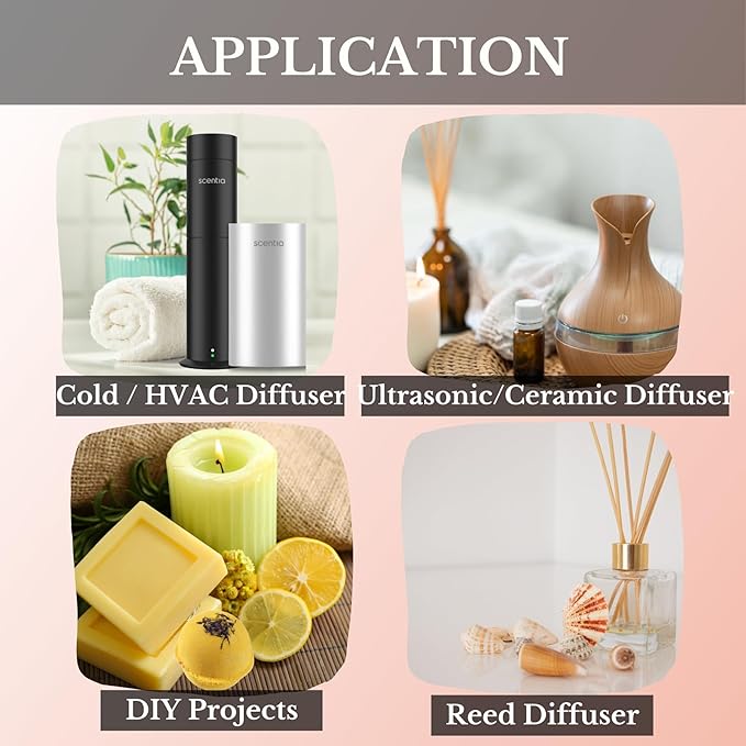 Scentia Hotel Diffuser Oil Inspired by 5-Star Hotel Scent - 20 mL 0.67 fl oz - Fragrance Oil Blend Botanical Jasmine, Bergamot & Fresh Marine Notes for Aromatherapy Diffusers - Cabana