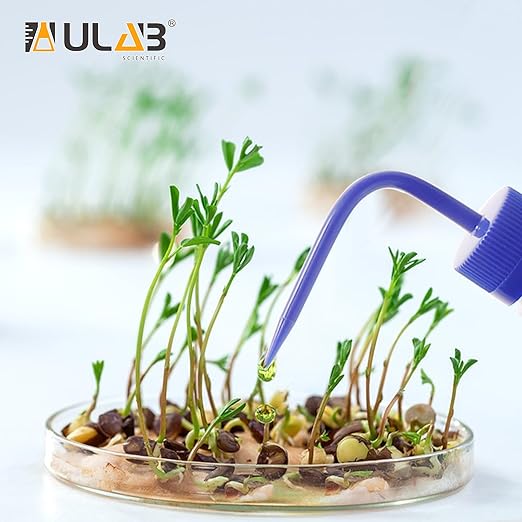 ULAB Safety Wash Bottles, 4pcs of Distilled Water Wide-Mouth Wash Bottles, LDPE Material, Vol.500ml, UWB1024