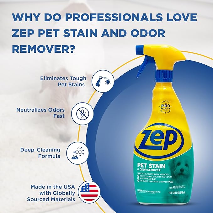 Zep Pet Stain and Odor Remover 32 oz ZUPETODR32 (Cases of 4)