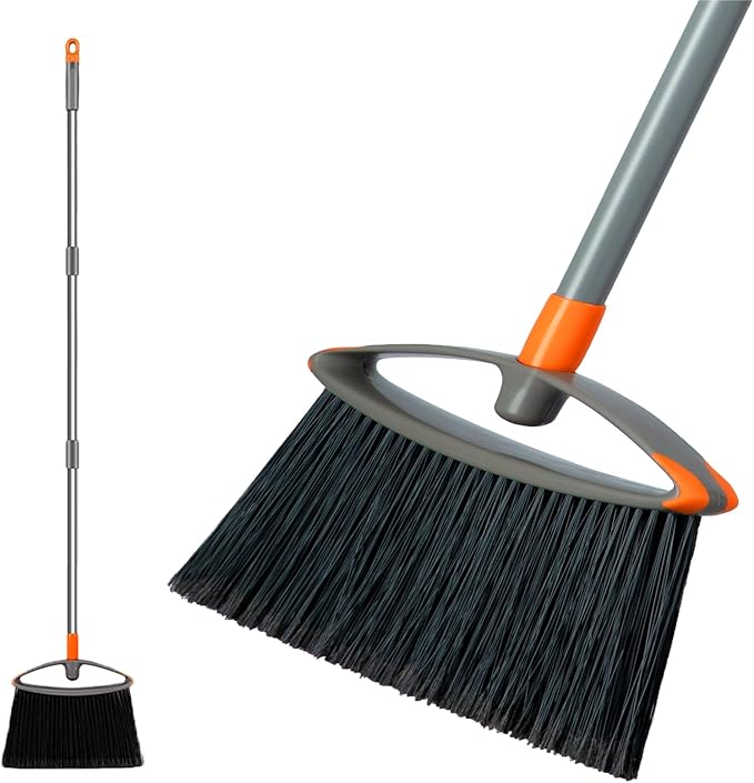 LuxRevive Professional-Grade Heavy-Duty Broom, a Versatile Cleaning Tool for Yards, garages, Shopping malls, Kitchens, Offices, and pet Hair cleanup.