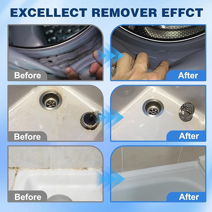 Home Stain Cleaner Gel, Washing Machine Cleaner with Brush, Home RemoverGel for Washing Machine, Refrigerator Strips, Deep Cleaning Gel for Tiles, Kitchen Sinks, Walls, Bathrooms (100 ML)