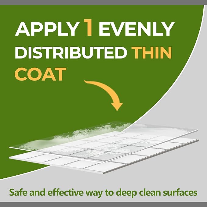 CoverTec Crystal Clean Tile Grout, Hard Surface Powerful Mold, Mildew, Grease, Oil, Stain Remover | Concentrated Cleaner, High pH, Citrus Fragrance 8oz, Prof Grade