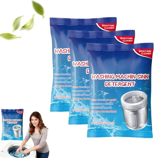 Powerful Stain Remover Washer Tank Cleaner, Washing Machine Deep Cleaner Front Loader Top Load, Heavy Duty Stubborn Stain Cleaner, Household Descaler For Drum, Tub & All Internal Parts (3PC)