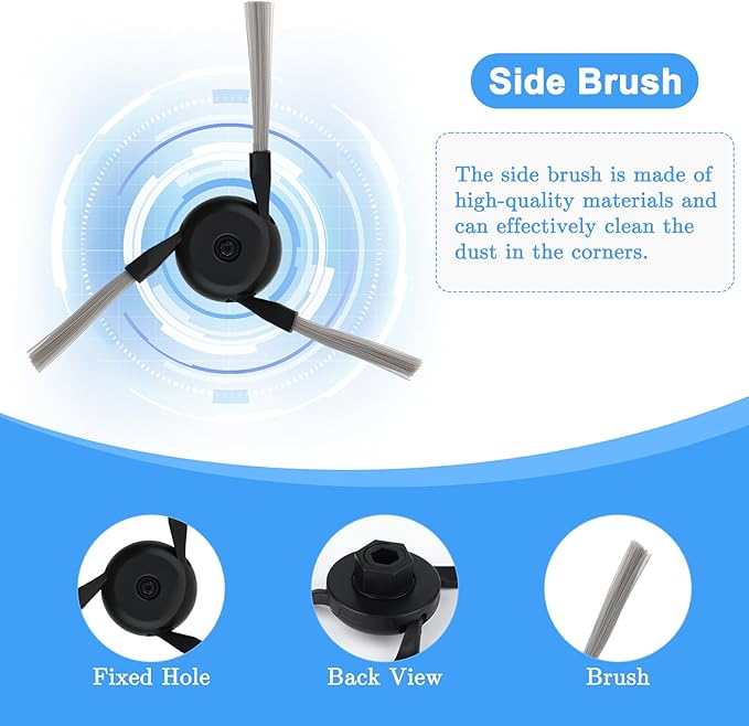 23 PCS Replacement Parts for Dreame X40 Ultra, L40 Ultra, X40 Master, MOVA P10/ P50 Pro Ultra Vacuum Cleaner, 1 Main Brush, 4 HEPA Filters, 6 Mop Pads, 6 Dust Bags, 6 Side Brush Accessories Kit