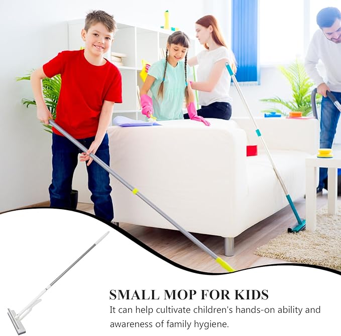 Cabilock Small Self-Wringing Sponge Mop for Adults Strong Water Absorption Mini Cleaning Tool for Tiles Glass Floors Portable Wet Mop for Small Areas Cultivates Ability
