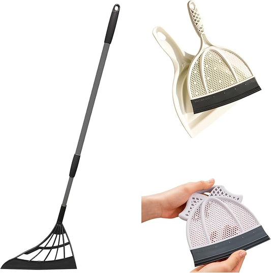 Broombi Brush & Dustpan with Mini Pet Hair Remover