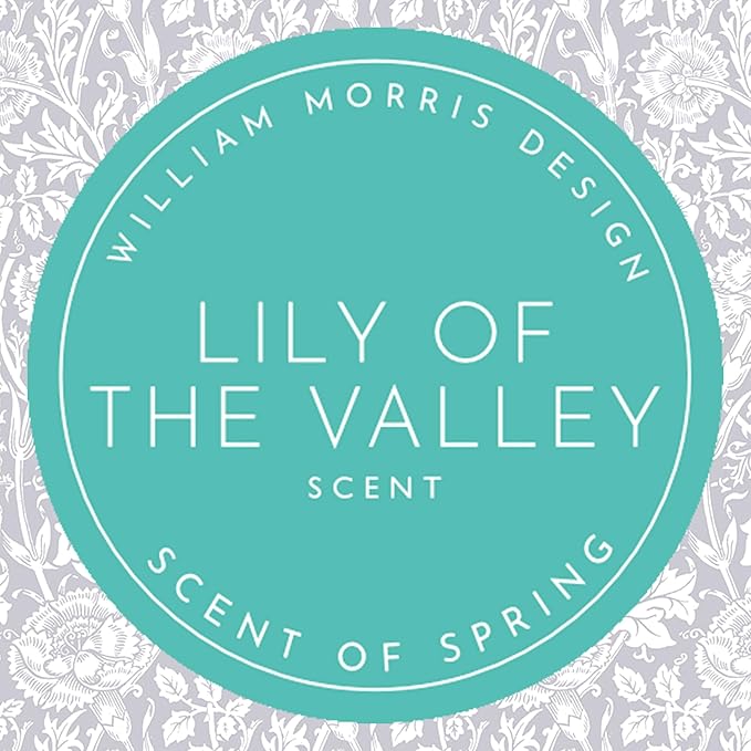 The Master Herbalist LILY OF THE VALLEY Scented Drawer Liners in a GREY William Morris Design | Pack of 5 Sheets (FOLDED) | Contains Essential Oils | Made in Britain