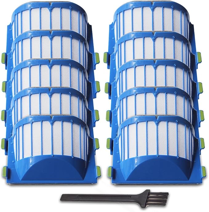 YOKYON Replacement Parts 10 Aero Vac Filters Kit for iRobot Roomba 500 600 Series 536 550 551 614 620 630 645 650 655 660 665 670 671 675 677 680 685 690 692 694 695 Vacuum Cleaner Accessory