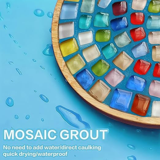 OOTDART Mosaic Crystal Grout, Mosaics Tile Tools, Mosaic Tile Accessories – Essential for Handmade Grouting and Perfect for DIY Craft Projects (Azure, 4.5oz)