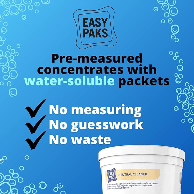 Diversey 990653 Easy Paks Neutral Cleaner, Cleans High Traffic Glossy Floors, Pine Scent, 90-Paks per Container (Pack of 2)