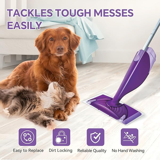 60 Count Wetjet Pads Refills for Swiffer Wet Jet, Disposable Mopping Pad Refills for Swiffer Wet Jet Mops, Thickness&Absorbent Household Cleaning, Multi Surface Floor Mop Pads