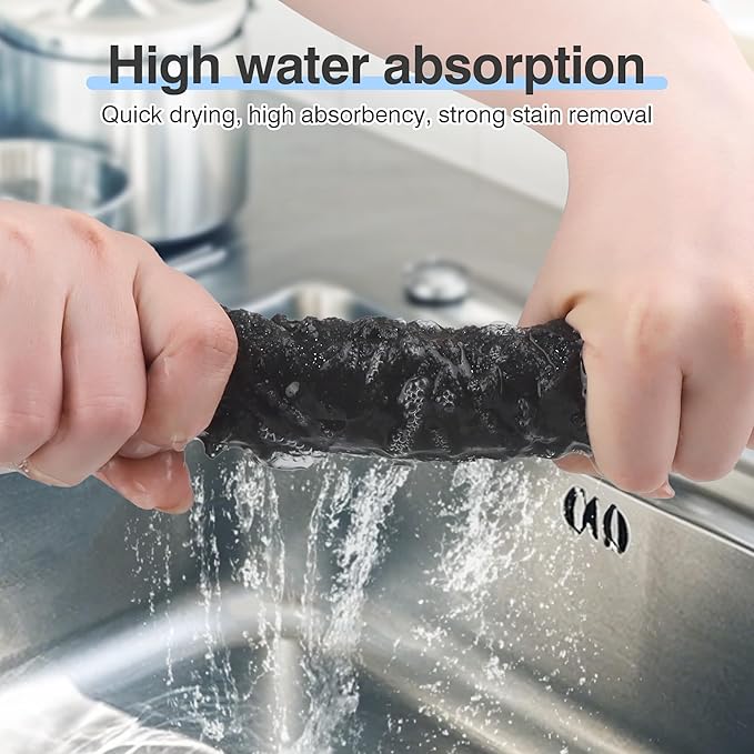 TEESOD 50 Pcs Thickened Magic Cleaning Cloth, Microfiber Streak Free Cleaning Cloths Reuseable Magic Cleaning Wipes for Windows Glass