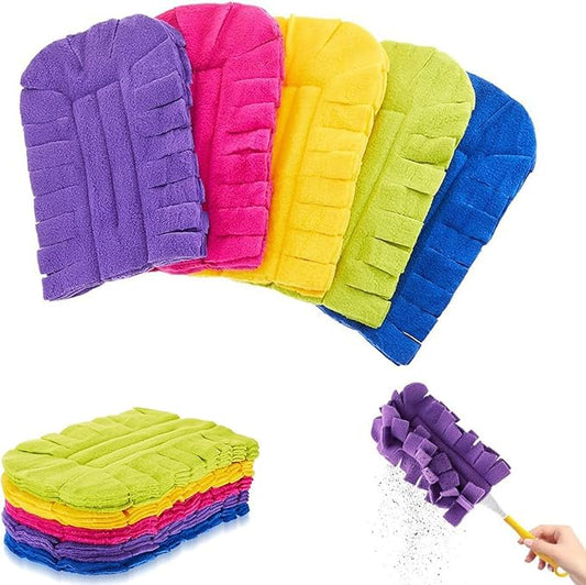 360° Electrostatic Duster Refills for Home Cleaning,Reusable Washable Duster Refills for Hand Duster with Microfiber Dusting Heads