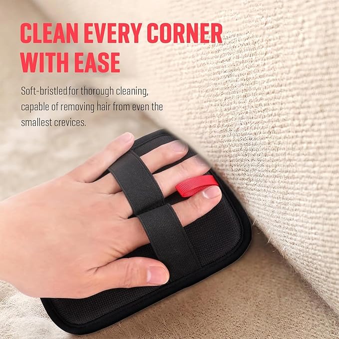 Yunrun Pet Hair Removal Gloves Brush, Efficient Grooming Gloves for Pet Hair, Reusable Cat Dog Electrostatic Hair Remover Grooming Glove Tool, for Couch, Furniture, Carpet, Curtain (1pc)