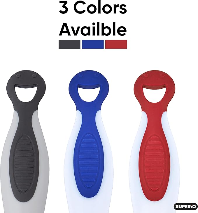 Superio Rubber Squeegee, 2 Pack, Streak Free All Purpose Window Squeegee, Comfort Grip Handle and Hanging Hook (Blue- Red, 10 Inch- 2 Pack)