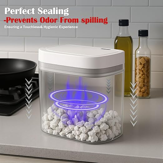 Two Green Smart Sensor Trash cans with a Capacity of 3.2 gallons, Supporting Multiple Opening Methods, Waterproof Design, Anti Odor Design, Fast Response, Suitable for Kitchens,bedrooms,Offices, etc