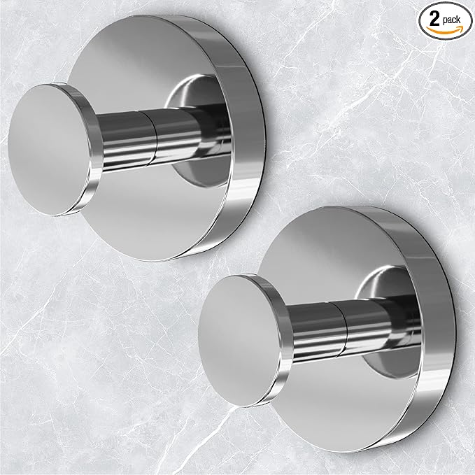 WingWider Shower Hooks for Inside Shower,Suction Cup Hooks for Glass Window,Removable Towel Hooks for Bathrooms,2 Packs(Mirror)