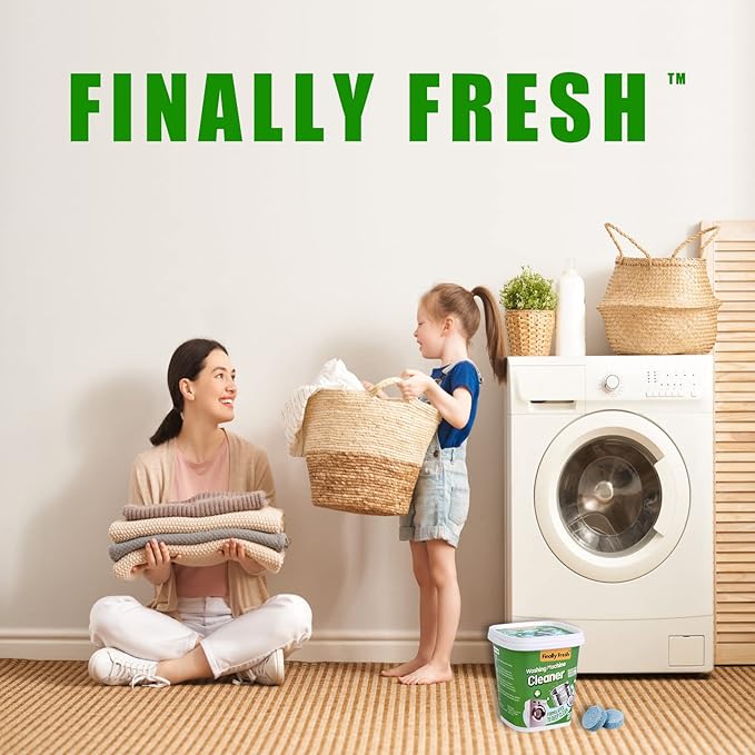 Finally Fresh Washing Machine for Front Loaders & Top loaders, 20 Packs Washer, Washer Machine for Sensitive Skin, Suitable for All Washing Machine Include HE Washing Machines.