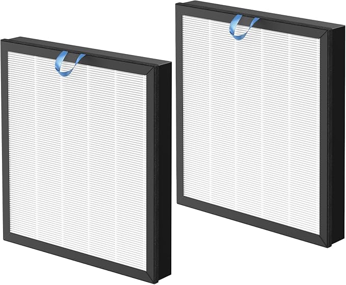 2 Pack Vital 100S Replacement Filter for LEVOIT Vital 100S and Vital 100S-P Air Purifier, 3-in-1 HEPA Filter,Efficiency Activated Carbon for Home Large Room Bedroom, Vital 100S-RF, White