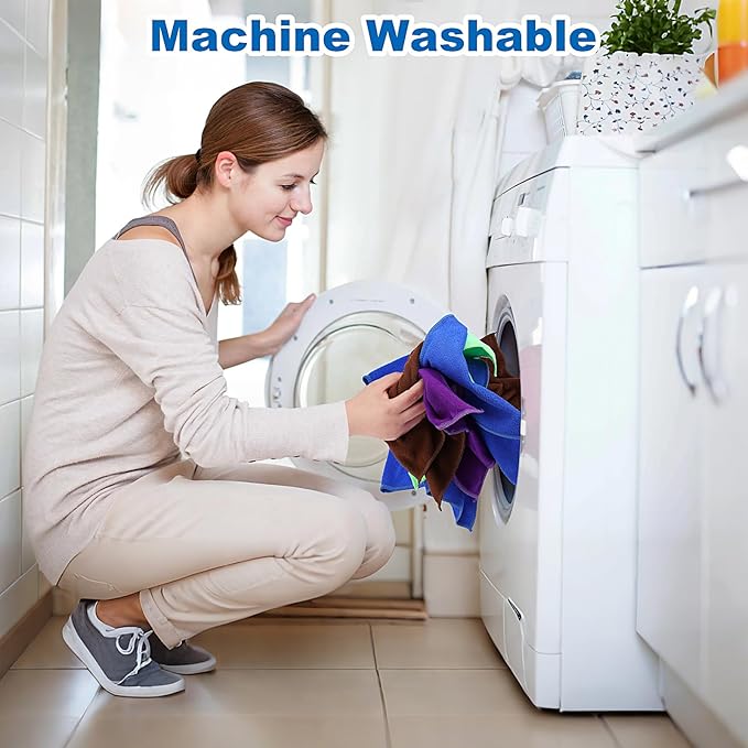 Microfiber Cleaning Cloths – 150 Pack, 12"x12" Ultra Soft & Lint-Free Cleaning Towels for Kitchen, Car, Glass, Window & Home – Reusable Microfiber Rags