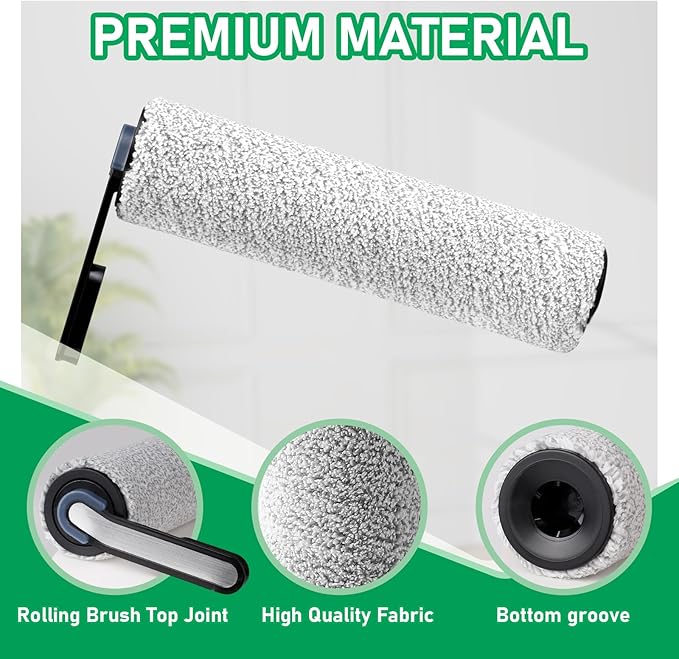 Only Floor ONE S5Combo Roller Brush Replacement and Vacuum Filter Kit Compatible with Tineco Floor ONE S5Combo Smart Wet Dry Vacuum Replacement Parts,2 Roller Brushes,2 HEPA Filters,1 Cleaner Brush