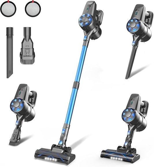 UML0 Cordless Vacuum Cleaner,8-in-1 Lightweight Stick Vacuum with Powerful Suction,Self-Standing,40 Mins Max Runtime,Rechargeable Vacuum Cleaners for Home,Hardwood Floor,Carpet,Pet Hair (Charcoal)