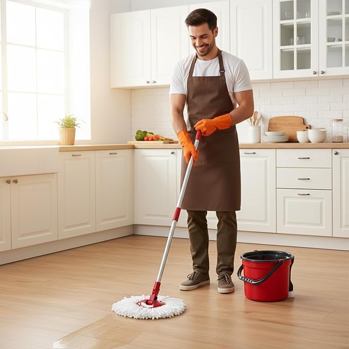 COMNICO 16 Pcs Spin Mop Replacement Heads, Microfiber Mop Replace Head White Large Deep Clean Refills Spin Mops for Easy House Cleaning Floor Mopping