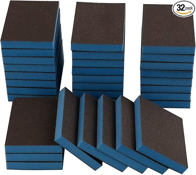 32 Packs Sanding Sponge, Wet and Dry Sanding Blocks