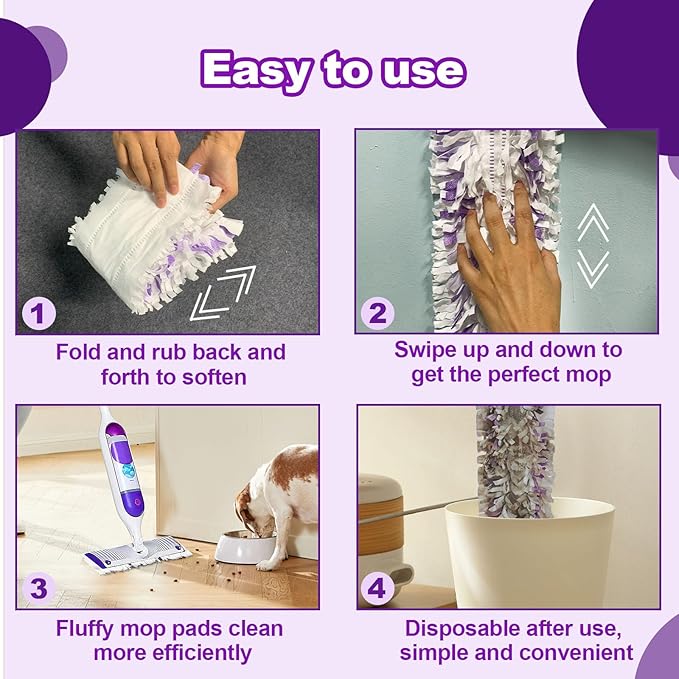 Pure Realm 48 Pack PowerMop Refills Pads for Swiffer PowerMop Multi-Surface Mops and PowerMop Wood Mops，Disposable mop Pads Replacement for Floor Cleaning.
