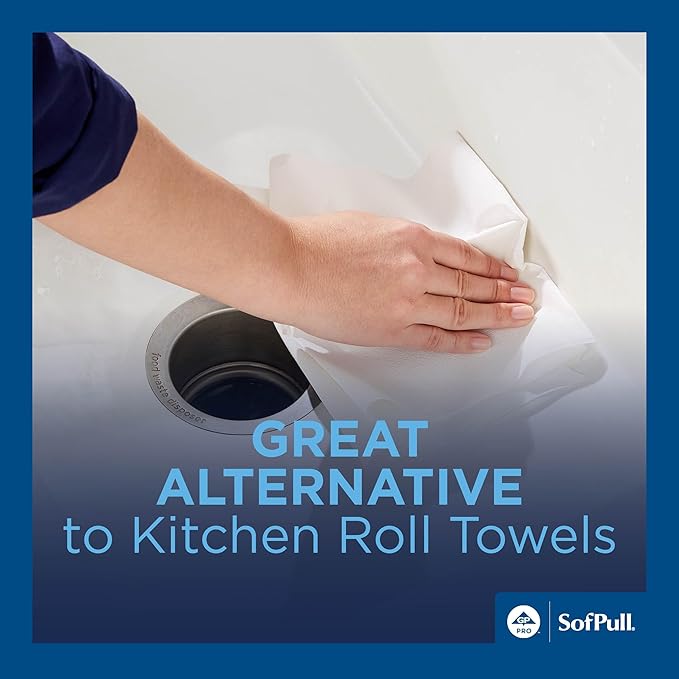 SOFPULL CENTERPULL HIGH-CAPACITY PAPER TOWELS BY GP PRO (GEORGIA-PACIFIC), 28143, WHITE, 4 ROLLS PER CASE, 567 TOWELS PER ROLL