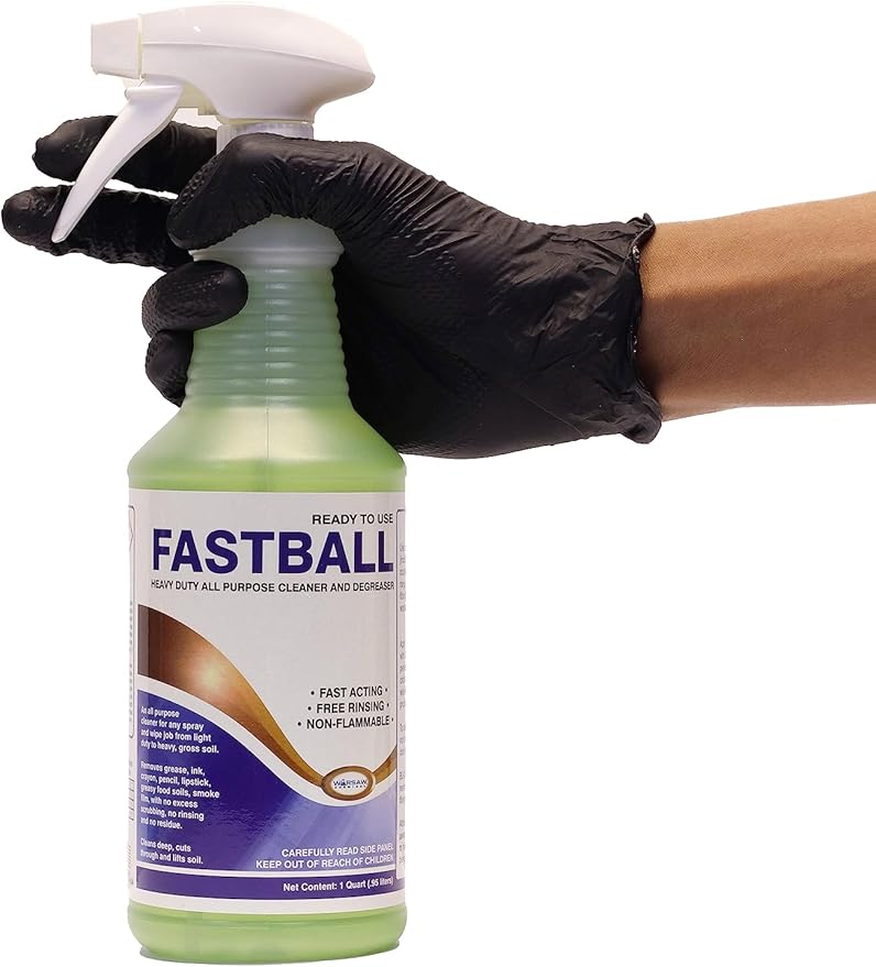 Warsaw Fastball Heavy Duty All Purpose Cleaner and Degreaser - 1 Quart - 12 Per Case - Industrial Cleaning Agent (12)