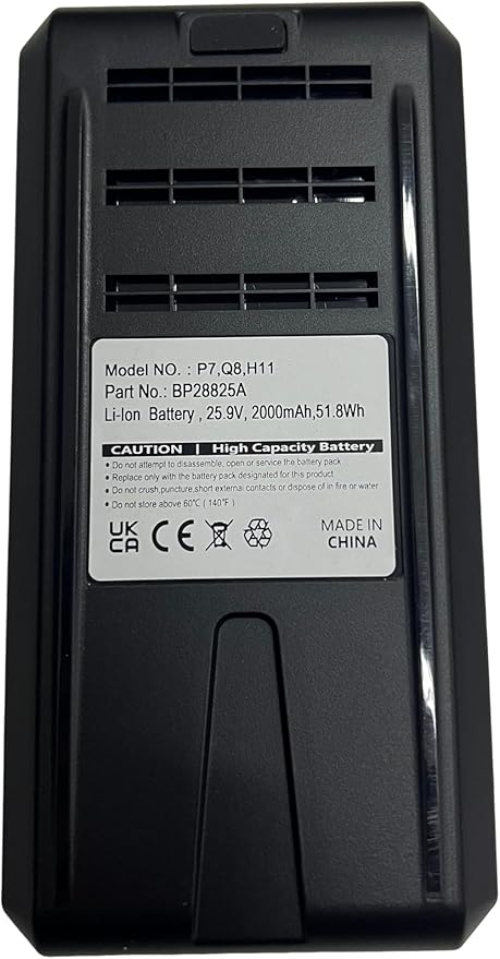 DCH 2000mah BP28825A Battery Replacement for P7 Q8 Eureka H11 H11 Handheld Cordless Vacuum Cleaner