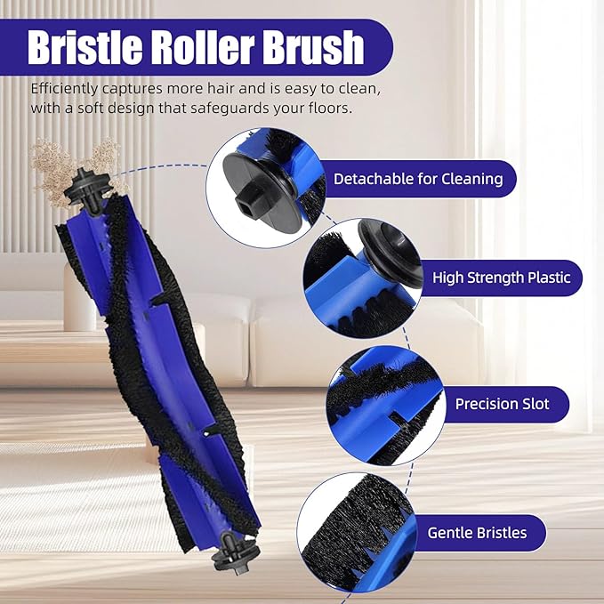 15 Pack Reusable Replacement Parts For Eufy RoboVac X8 & X8 Hybrid Robotic Vacuum(6 Side Brushes, 4 Filters,1 Main Roller Brush, 2 Mop Pads, 1 Cleaning Brush, 1 Screwdriver Accessories)