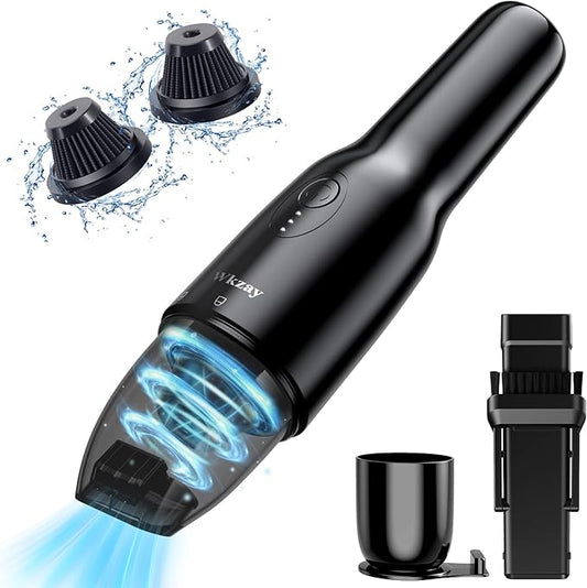 Wkzay Small Handheld Vacuum Cordless with Brushless Motor – 16,000Pa Strong Suction, Fast Charging, Low Noise, Lightweight and Portable for Home, Apartment, Dorms, Small Spaces