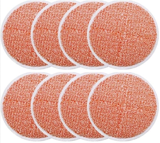 BeiLan Spinwave Mop Replacement Pads for Bissell Spinwave 20399 23157 23159 2039A 2124A 20393 2039T 2039W 20391 20395 2307 2315A Hard Floor Mop Refill Heavy Scrub Pad- Part #1611297 & 1611298 (8Pack)