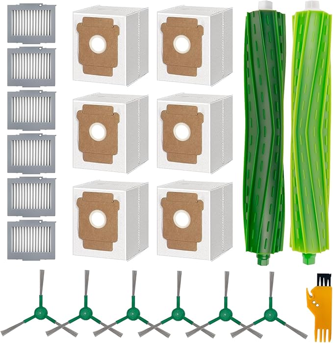 Replacement for iRobot Roomba Max 705 vac, Plus 504 Vac Robot Vacuum, 1 Main Brush, 6 Filters, 6 Side Brushes, 6 Dust Bags, Max 705 vac Accessoires Kit 20 Pcs