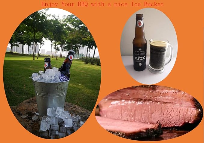 Drip Grease Bucket Can & 12-Pack Liners for Traeger 20/22/34, Pit Boss, etc Pellet Smoker Grill (Silver 12)