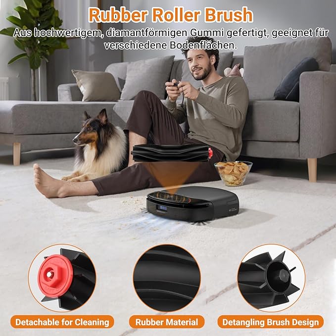 Bpbdzz 25 Count S1 Pro Omni Accessories for Eufy Robot Vacuum Omni S1 Pro: 1 Main Brushes, 1 Roller Mops, 4 Filters, 6 Side Brushes, 6 Dust Bags, 6 Scented Tablets,1 Cleaning Brush