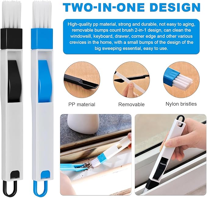 15PCS Crevice Cleaning Brush Set,Ideal for Kitchens, bathrooms, Grout Lines, Sinks, Cups, blenders, Window Tracks, and Other Tight Spaces Hard-Bristle Cleaning Brush Tools