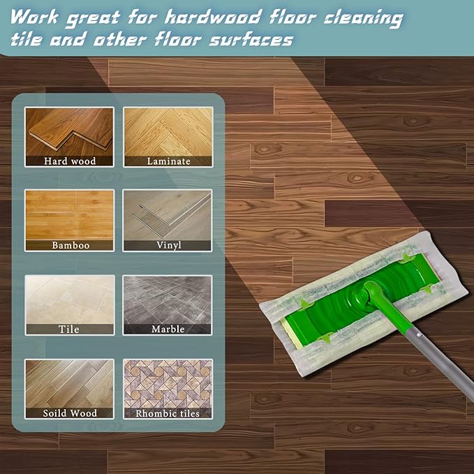 UKEENOR Dry Mop Refills 150 Counts Disposable Dusting Cloths Dry Sweeping Refills Dry Duster Cloths Mop Pads Floor Cloth Refills Electrostatic Cloths 7.8"x11.8" Extra Thick Box Packing